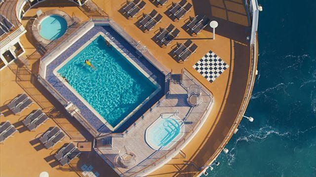 Cunard cruise guide: swimming pool on deck the ship
